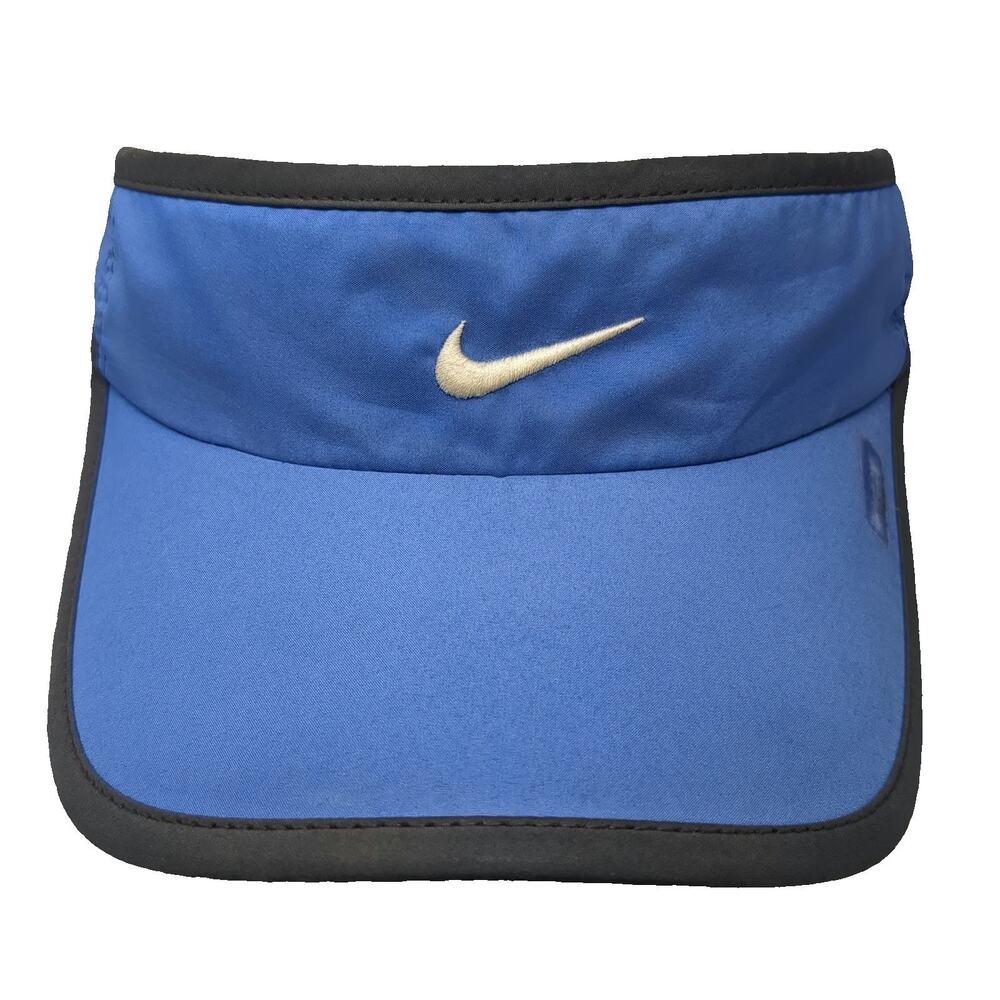 Nike Visor Blue One Size Embroidered Logo Strapback Athletic Performance Hat